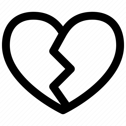 Broken, hate, heart, love, romantic, ui, valentine icon - Download on Iconfinder