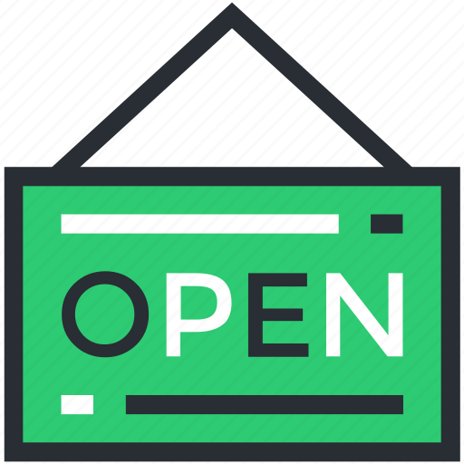 Hanging sign, office, open sign, service, shop sign icon - Download on Iconfinder