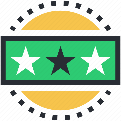Ranking star, star ornament, stars, three star hotel, three stars icon - Download on Iconfinder
