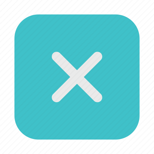 Cancel, cross, decline, failed, interface, rectangle, ui icon - Download on Iconfinder