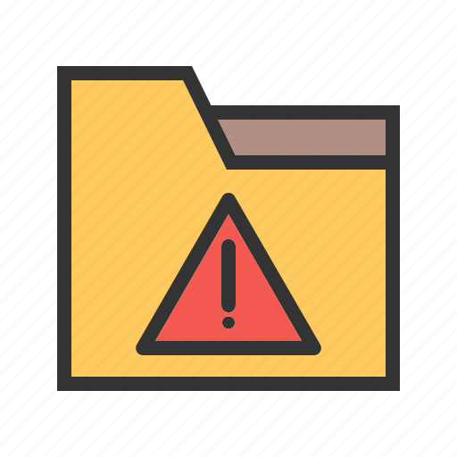 Alert, caution, exclamation, folder, mark, warning icon - Download on Iconfinder