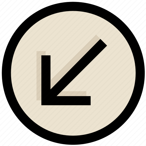 Arrow, direction, down, left, ui, ux icon - Download on Iconfinder