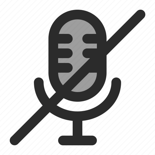 Microphone, mute, mic off, volume, audio, sound, disabled icon - Download on Iconfinder