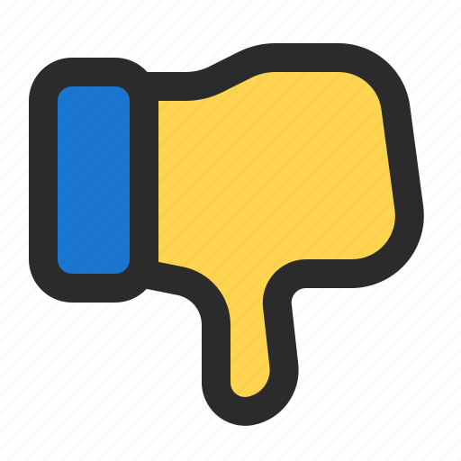 Dislike, thumbs, down, gesture, hand, finger, disagree icon - Download on Iconfinder