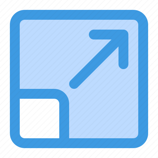 Maximize, expand, arrow, navigation, direction, fullscreen, enlarge icon - Download on Iconfinder