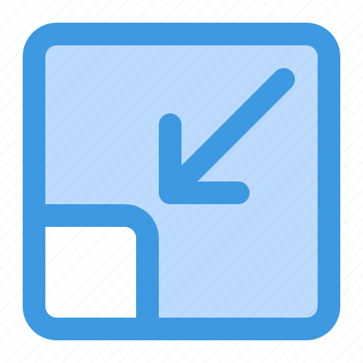 Minimize, reduce, screen, display, monitor, arrow, resize icon - Download on Iconfinder