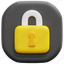 lock, user, interface, ui, button, web, 3d, element 