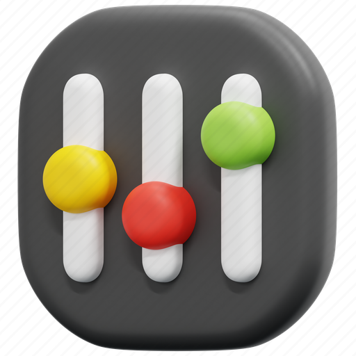 Adjust, user, interface, ui, button, web, 3d icon - Download on Iconfinder
