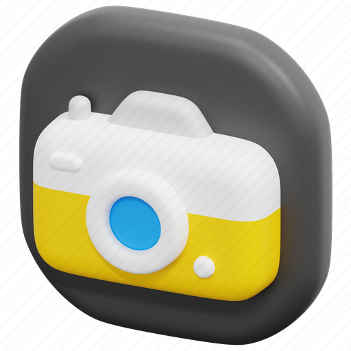 Camera, user, interface, ui, button, web, 3d icon - Download on Iconfinder