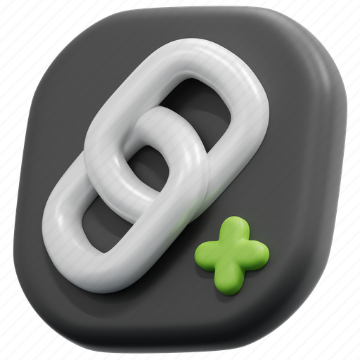 Add, link, user, interface, ui, button, web 3D illustration - Download on Iconfinder
