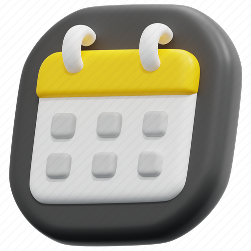 Calendar, user, interface, ui, button, web, 3d 3D illustration - Download on Iconfinder