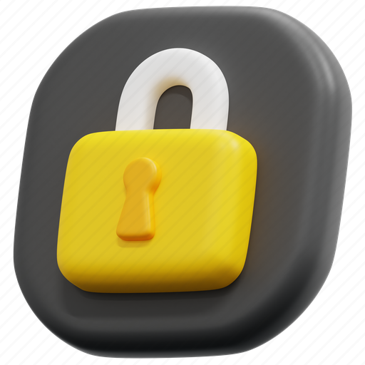 Lock, user, interface, ui, button, web, 3d 3D illustration - Download on Iconfinder