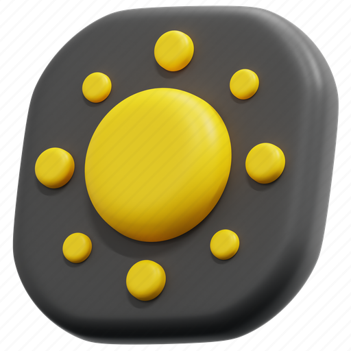 Sun, user, interface, ui, button, web, 3d 3D illustration - Download on Iconfinder