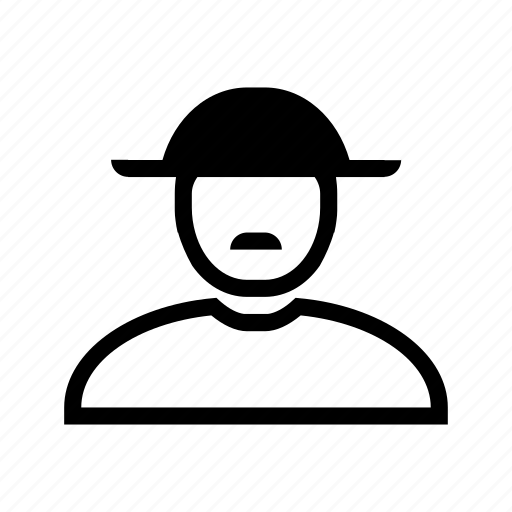 Account, hat, line, man, moustache, profile, user icon - Download on Iconfinder