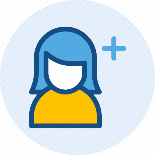 Add, persona, user, women icon - Download on Iconfinder