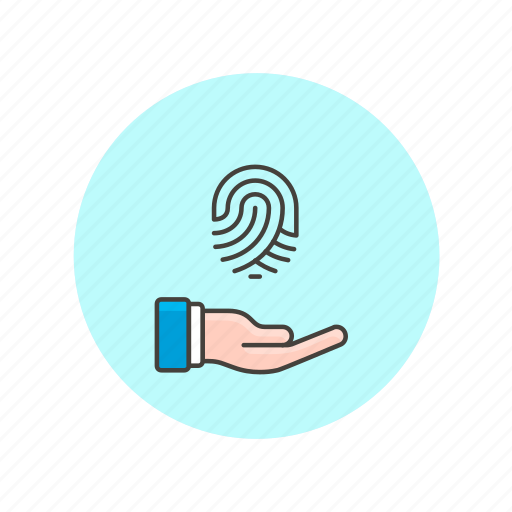 Fingerprint, hand, check, gesture, identify, touch, tap icon - Download on Iconfinder