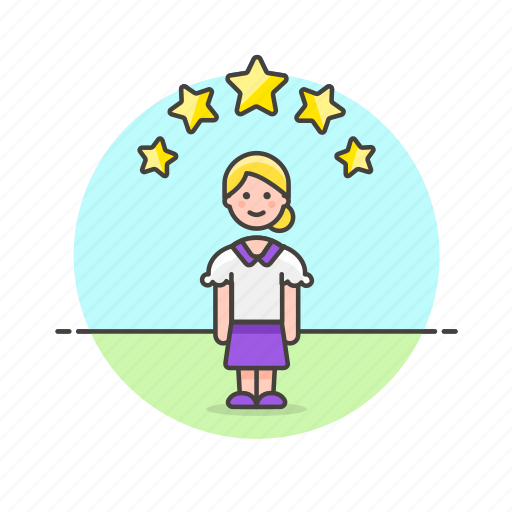 Rating, user, avatar, person, profile, star, woman icon - Download on Iconfinder