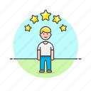 rating, user, avatar, man, person, profile, star