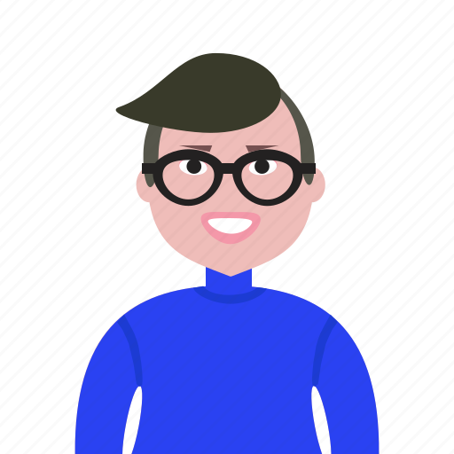 Account, avatar, four-eyes, glasses, hipster, man, profile icon - Download on Iconfinder