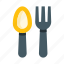 spoon, fork, utensils, kitchenware, cutlery, kitchen, eating 