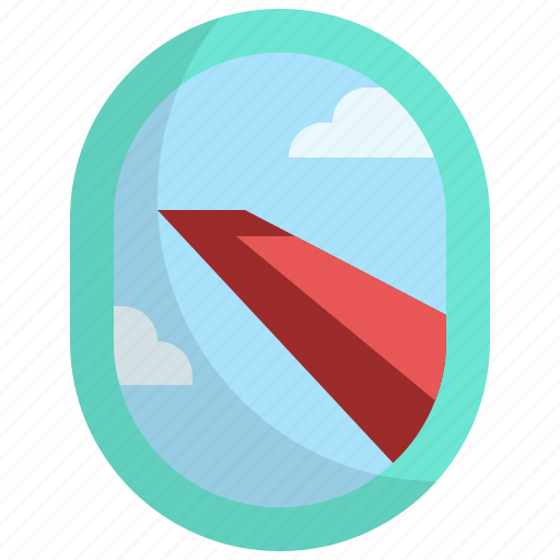 Airplane, flight, transportation, travel, window, wing icon - Download on Iconfinder