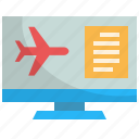 airline, booking, computer, flight, online, plane, travel