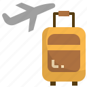 airport, baggage, luggage, plane, travel, vacation