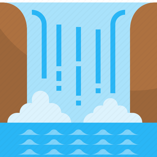 Adventure, landscape, nature, travel, water, waterfall icon - Download on Iconfinder