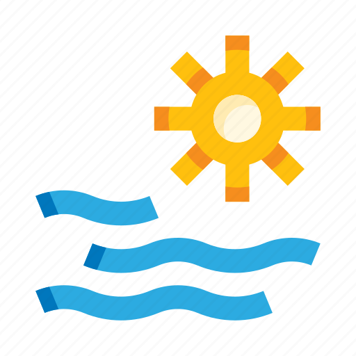 Sea, ocean, sun, sunny, vacation, summer, beach icon - Download on Iconfinder