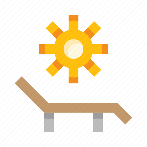 Sunbed, suntan, lounger, beach, vacation, relax, summer icon - Download on Iconfinder
