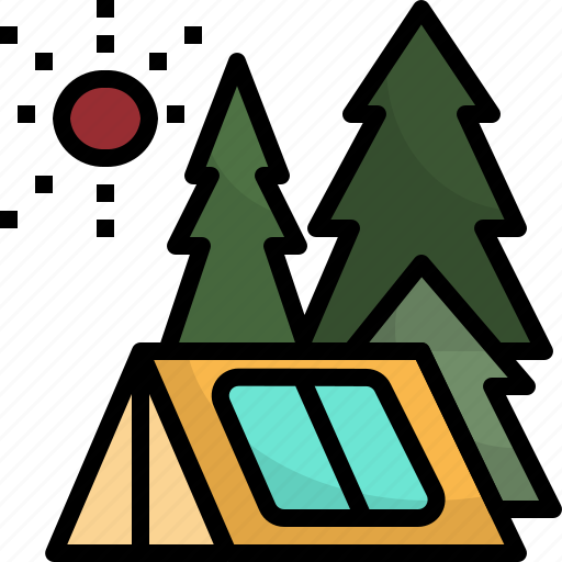 Adventure, camping, forest, tent, travel icon - Download on Iconfinder