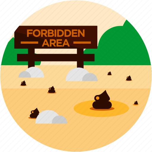 Area, forbidden, poop, sign, spots, vacation icon - Download on Iconfinder