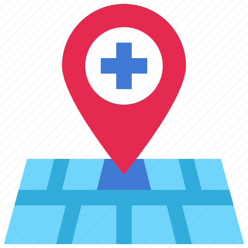 Location, map, pin, navigation, gps, direction, hospital icon - Download on Iconfinder