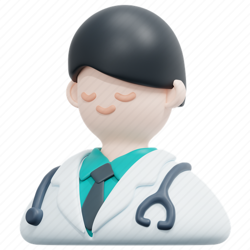 Doctor, user, man, avatar, healthcare, professions, and 3D illustration - Download on Iconfinder