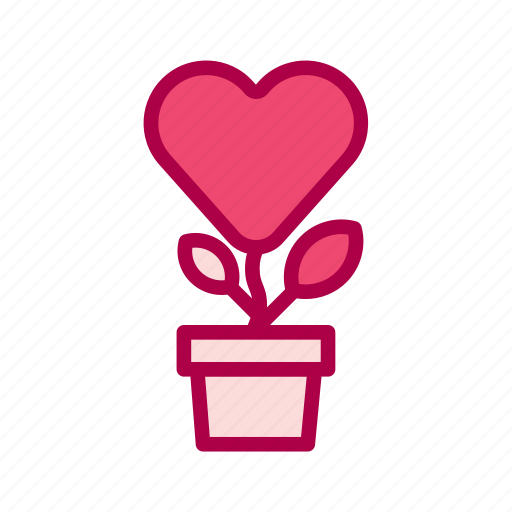 Grow, heart, love, plant, valentine icon - Download on Iconfinder