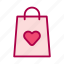 bag, love, shopping, valentine 