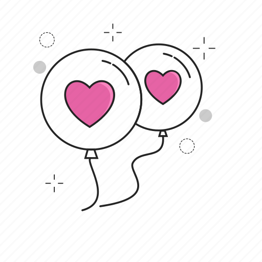 Balloon, heart, love, romance, valentine, wedding, wedding party icon - Download on Iconfinder