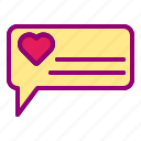 chat, heart, love, message, valentine