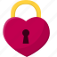 heart lock, lock, lock and unlock, locked, locker, password 