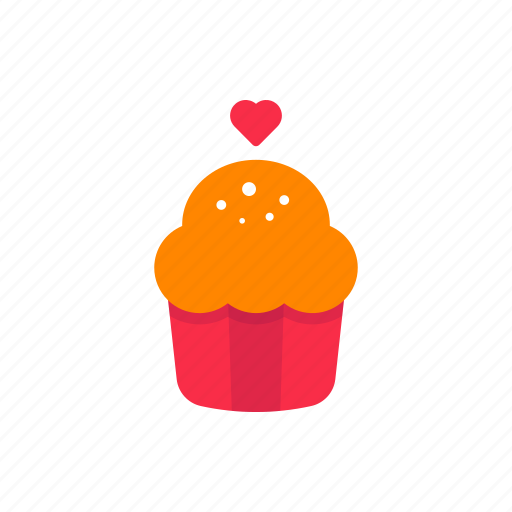 Cupcake, heart, love, romance, romantic, valentine, valentines icon - Download on Iconfinder