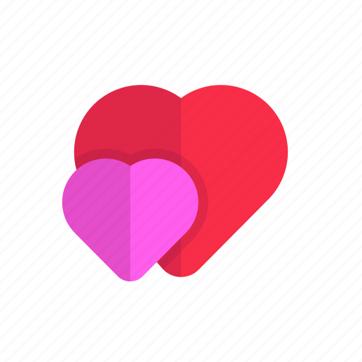 Double love, heart, love, romance, romantic, valentine, valentines icon - Download on Iconfinder