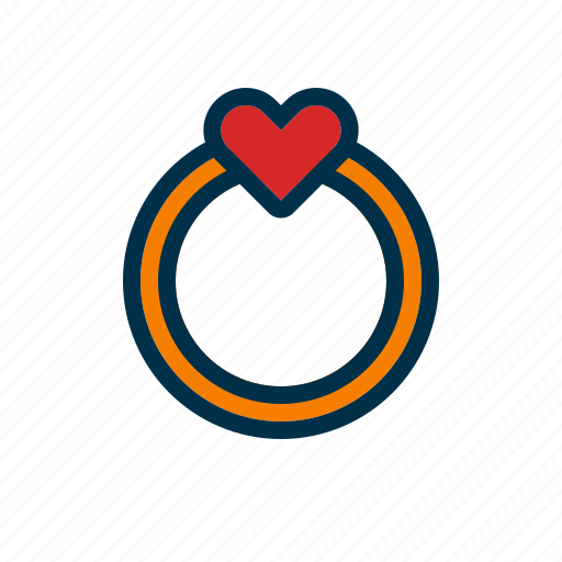 Valentine, love, ring, heart, wedding, romantic icon - Download on Iconfinder