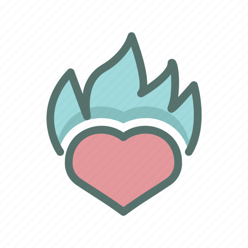 Heart, burning, fire, flame icon - Download on Iconfinder