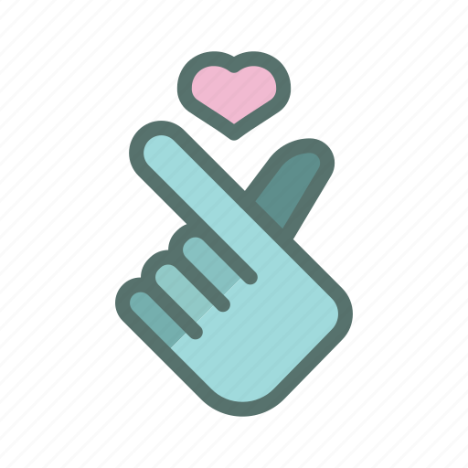 Heart, korean, love, sign, fingers icon - Download on Iconfinder
