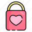 padlock, lock, key, love key, valentine, valentine&#x27;s day, heart, love, romantic 