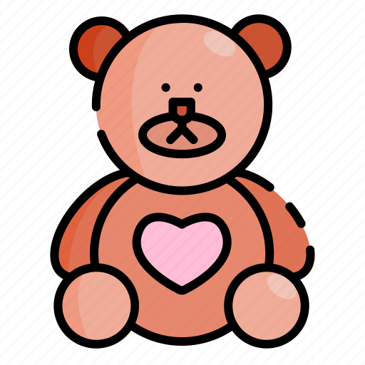 Teddy, bear, teddy bear, animal, toy, fluffy, gift icon - Download on Iconfinder