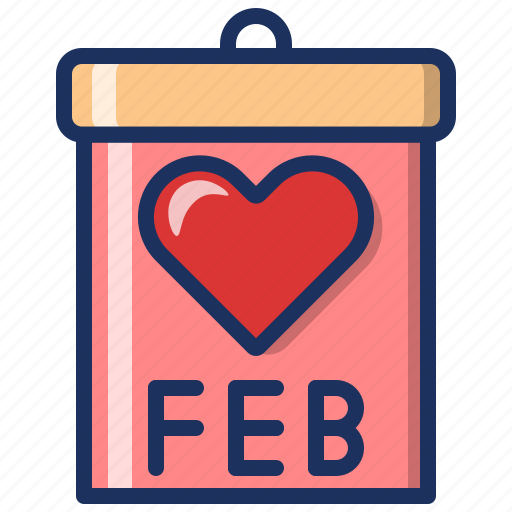 Love, valentine, calendar, celebration, romantic, couple, heart icon - Download on Iconfinder