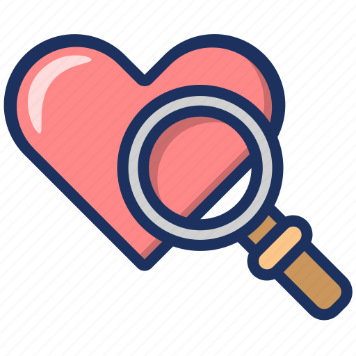 Love, valentine, search, heart, romance, romantic, wedding icon - Download on Iconfinder