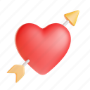 heart, with, arrow, wedding, favorite, health, valentine 