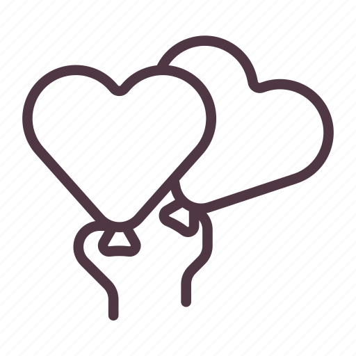 Balloon, gift, heart, love, romantic, valentine, wedding icon - Download on Iconfinder